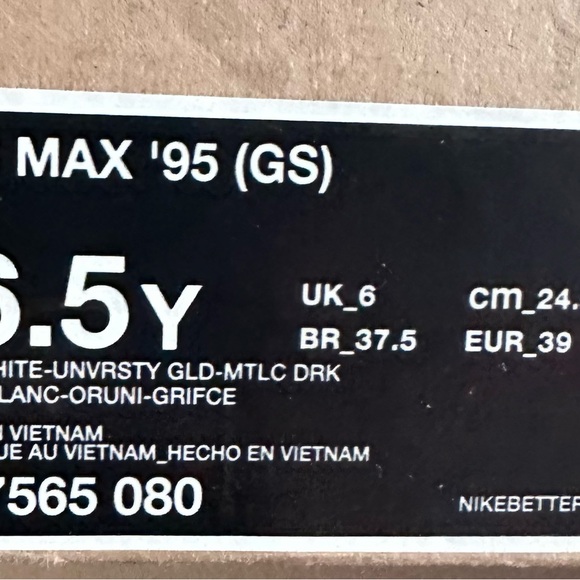 Air Max 95 GS / University Gold / 6.5Y / Women’s 8 - Picture 7 of 7